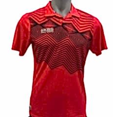 KBS Erkek Polo Yaka Kırmızı Üzeri Siyah Tişört