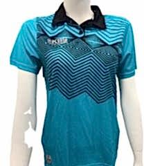 KBS Kadın Polo Yaka Turkuaz üzeri Lacivert Tişört